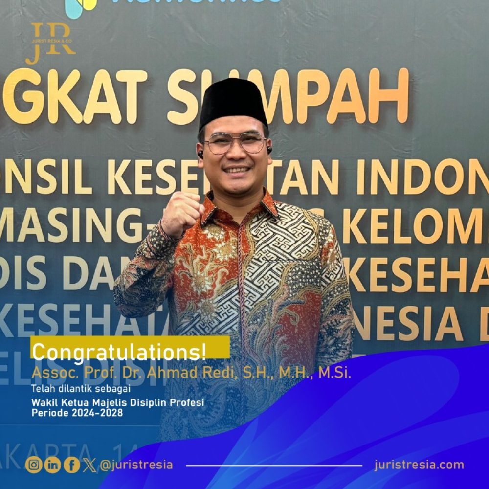 JRCO - Congrat Dr Ahmad Redi Wakil Ketua MDP Kemenkes